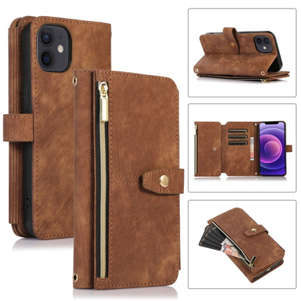 Dream 9-Card Wallet Zipper Bag Leather Phone Case, For iPhone 12, For iPhone 12 Pro, For iPhone 12 Pro Max, For iPhone 11