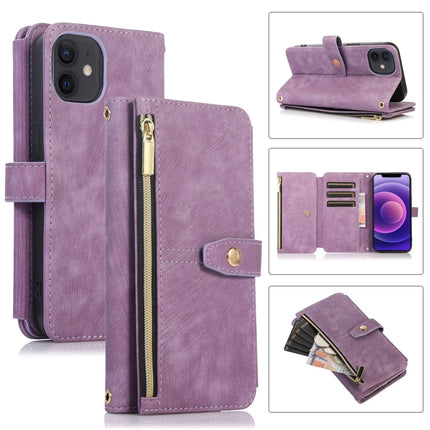 Dream 9-Card Wallet Zipper Bag Leather Phone Case, For iPhone 12, For iPhone 12 Pro, For iPhone 12 Pro Max, For iPhone 11