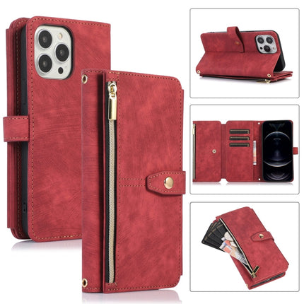 Dream 9-Card Wallet Zipper Bag Leather Phone Case, For iPhone 12, For iPhone 12 Pro, For iPhone 12 Pro Max, For iPhone 11