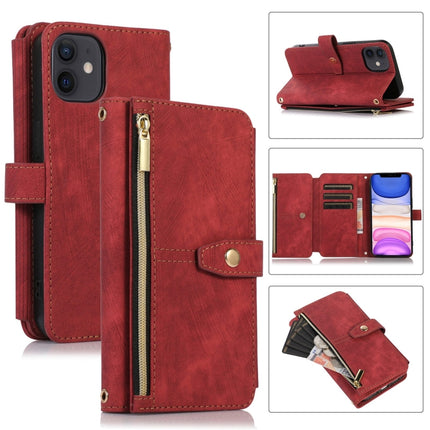 Dream 9-Card Wallet Zipper Bag Leather Phone Case, For iPhone 12, For iPhone 12 Pro, For iPhone 12 Pro Max, For iPhone 11