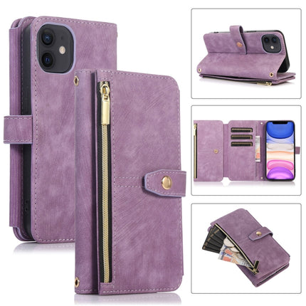 Dream 9-Card Wallet Zipper Bag Leather Phone Case, For iPhone 12, For iPhone 12 Pro, For iPhone 12 Pro Max, For iPhone 11