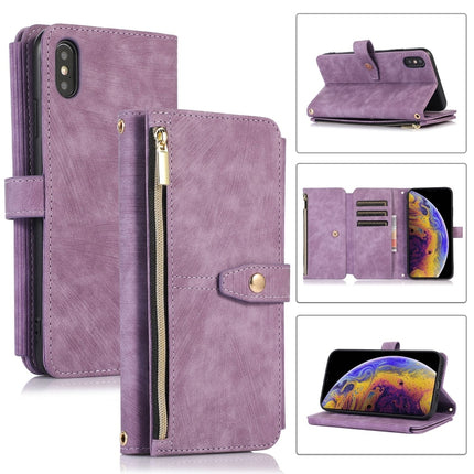 Dream 9-Card Wallet Zipper Bag Leather Phone Case, For iPhone 11 Pro, For iPhone 11 Pro Max, For iPhone X / XS, For iPhone XR