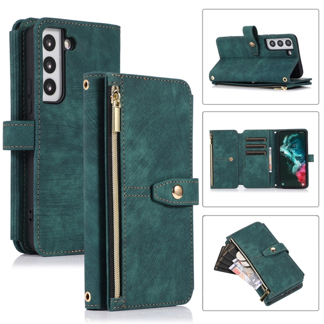 Dream 9-Card Wallet Zipper Bag Leather Phone Case, For Samsung Galaxy S23 5G, For Samsung Galaxy S23+ 5G, For Samsung Galaxy S23 Ultra 5G, For Samsung Galaxy S22 5G