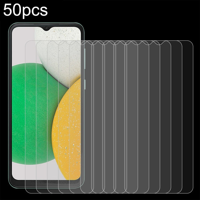 50pcs 0.26mm 9H 2.5D Tempered Glass Film, For Samsung Galaxy A04 Core(50pcs), For Xiaomi Redmi 12C / Xiaomi Poco C55(50pcs)