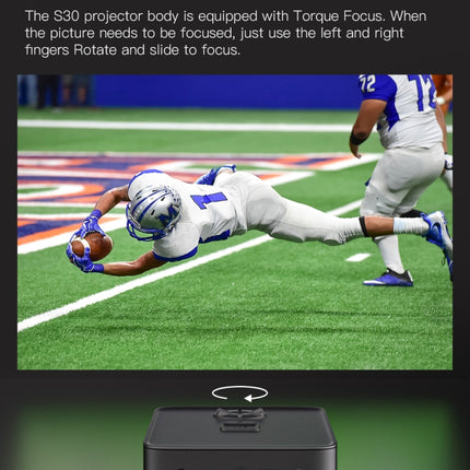 Proyector móvil portátil con WiFi HD y sistema Android S30, enchufe de EE. UU., enchufe de la UE, enchufe del Reino Unido, enchufe de Australia