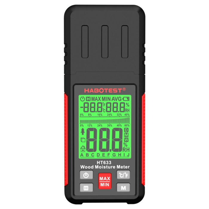 HABOTEST HT633 Portable Multifunctional Digital Display Wood Moisture Detector, HT633