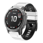 For Garmin Fenix 7X / 6X / 5X 26mm / White Black