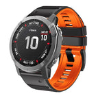 For Garmin Fenix 7X / 6X / 5X 26mm / Black Orange