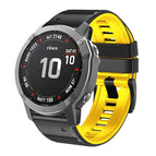 For Garmin Fenix 7X / 6X / 5X 26mm / Black Yellow