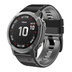 For Garmin Fenix 7X / 6X / 5X 26mm / Black Grey