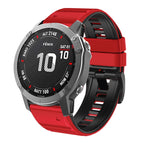 For Garmin Fenix 7X / 6X / 5X 26mm / Red Black