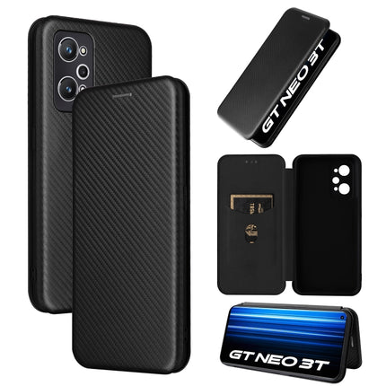 Carbon Fiber Texture Flip Leather Phone Case, For OPPO A58 5G, For Realme 10 4G, For Realme 10 Pro, For Realme GT Neo 3T / GT Neo2 5G