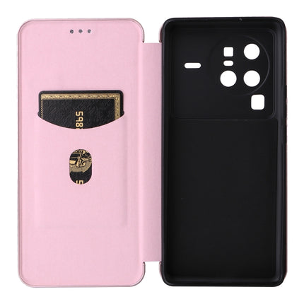 Carbon Fiber Texture Flip Leather Phone Case, For vivo X80 Pro 5G, For vivo X90 Pro+ 5G, For Fujitsu Arrows N F-51C, For Google Pixel 7a