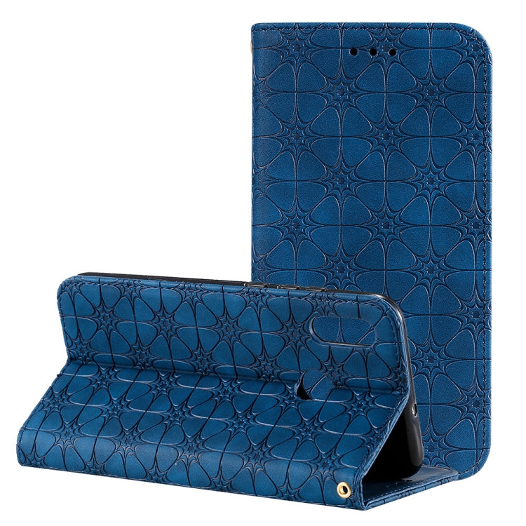 Lucky Flowers Embossing Pattern Magnetic Horizontal Flip Leather Case with Holder & Card Slots, For Huawei Honor 10 Lite