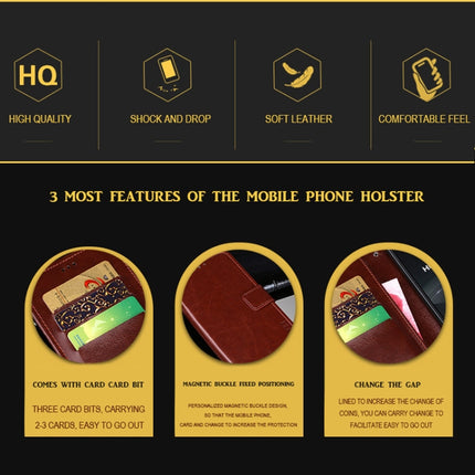 idewei Crazy Horse Texture Horizontal Flip Leather Case with Holder & Card Slots & Wallet, For iPhone X, For iPhone XR, For iPhone XS Max