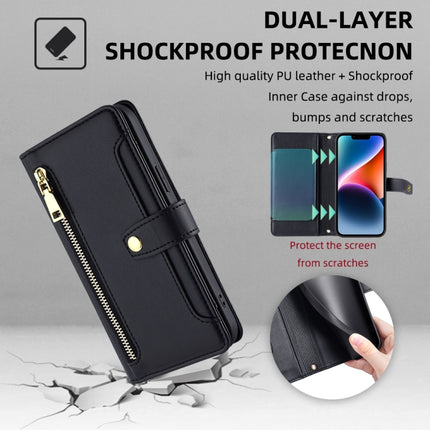 Sheep Texture Cross-body Zipper Wallet Leather Phone Case, For iPhone 12 mini, For iPhone 12 / 12 Pro, For iPhone 12 Pro Max