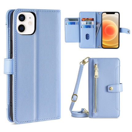 Sheep Texture Cross-body Zipper Wallet Leather Phone Case, For iPhone 12 mini, For iPhone 12 / 12 Pro, For iPhone 12 Pro Max