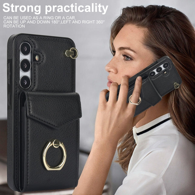 Ring Holder RFID Card Slot Phone Case, For Samsung Galaxy S23+ 5G, For Samsung Galaxy S24 5G, For Samsung Galaxy A12, For Samsung Galaxy A22 5G