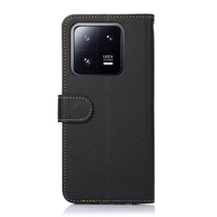 KHAZNEH Litchi Texture Leather RFID Phone Case, For Xiaomi 13