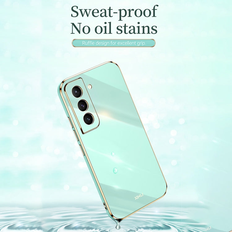 XINLI Straight Edge 6D Electroplate TPU Phone Case with Ring Holder, For Samsung Galaxy S21 5G, For Samsung Galaxy S21+ 5G, For Samsung Galaxy S21 Ultra 5G