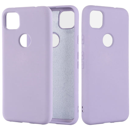 Pure Color Liquid Silicone Shockproof Full Coverage Case, For Google Pixel 4a 4G