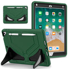 For iPad 9.7 2018/2017 / Pro 9.7 2016 / Air 2 / Green+Black