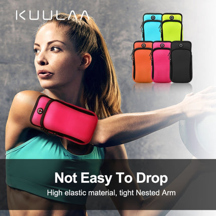 Zipper Double Pocket Multi Function Sports Arm Bag with Earphone Hole