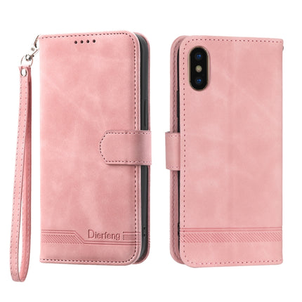 Dierfeng Dream Line TPU + PU Leather Phone Case, For iPhone XS Max, For iPhone XR, For iPhone X/XS, For iPhone 6 Plus/7 Plus/8 Plus