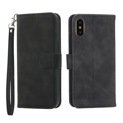 Dierfeng Dream Line TPU + PU Leather Phone Case, For iPhone XS Max, For iPhone XR, For iPhone X/XS, For iPhone 6 Plus/7 Plus/8 Plus
