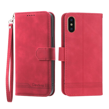 Dierfeng Dream Line TPU + PU Leather Phone Case, For iPhone XS Max, For iPhone XR, For iPhone X/XS, For iPhone 6 Plus/7 Plus/8 Plus