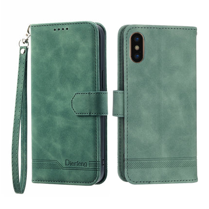 Dierfeng Dream Line TPU + PU Leather Phone Case, For iPhone XS Max, For iPhone XR, For iPhone X/XS, For iPhone 6 Plus/7 Plus/8 Plus