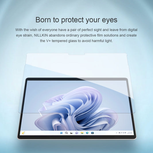 NILLKIN V+ Series 0.33mm 4H Anti-blue Ray Tempered Glass Film, For Microsoft Surface Pro 9