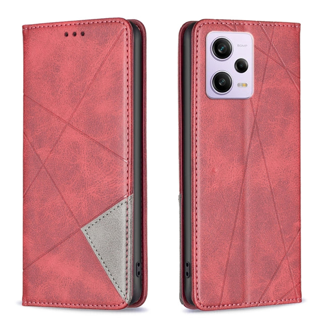 Prismatic Invisible Magnetic Leather Phone Case, For Xiaomi Redmi Note 12 Pro 5G Global, For Xiaomi Redmi Note 12 Global