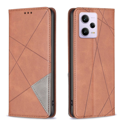 Prismatic Invisible Magnetic Leather Phone Case, For Xiaomi Redmi Note 12 Pro 5G Global, For Xiaomi Redmi Note 12 Global