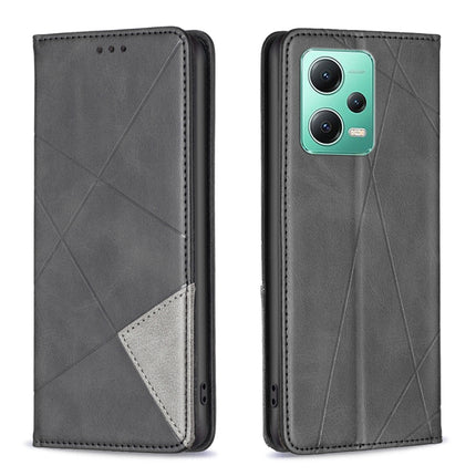Prismatic Invisible Magnetic Leather Phone Case, For Xiaomi Redmi Note 12 Pro 5G Global, For Xiaomi Redmi Note 12 Global