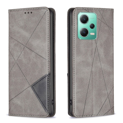 Prismatic Invisible Magnetic Leather Phone Case, For Xiaomi Redmi Note 12 Pro 5G Global, For Xiaomi Redmi Note 12 Global