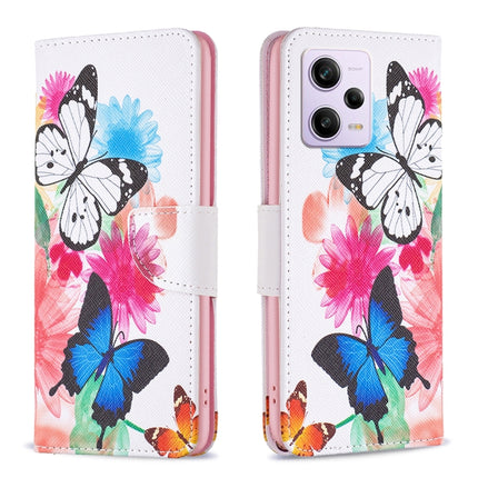 Drawing Pattern Leather Phone Case, For Xiaomi Redmi Note 12 Pro+ Global, For Xiaomi Redmi Note 12 Pro 5G Global, For Xiaomi Redmi Note 12 Global