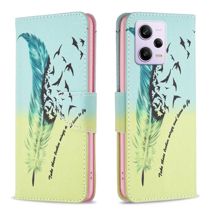 Drawing Pattern Leather Phone Case, For Xiaomi Redmi Note 12 Pro+ Global, For Xiaomi Redmi Note 12 Pro 5G Global, For Xiaomi Redmi Note 12 Global