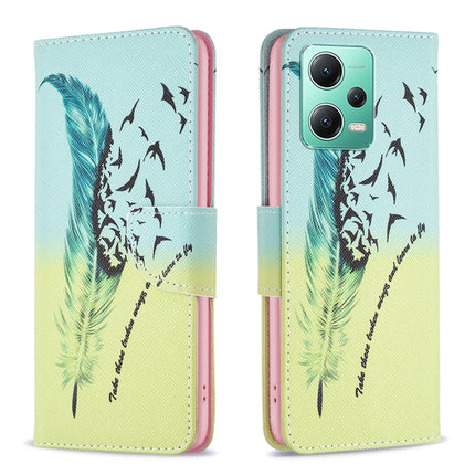 Drawing Pattern Leather Phone Case, For Xiaomi Redmi Note 12 Pro+ Global, For Xiaomi Redmi Note 12 Pro 5G Global, For Xiaomi Redmi Note 12 Global