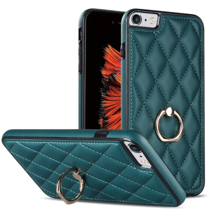 Rhombic PU Leather Phone Case with Ring Holder, For iPhone XR, For iPhone XS Max, For iPhone SE 2020 / SE 2022 / 7 / 8