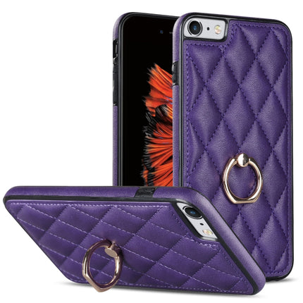Rhombic PU Leather Phone Case with Ring Holder, For iPhone XR, For iPhone XS Max, For iPhone SE 2020 / SE 2022 / 7 / 8
