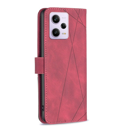 Magnetic Buckle Rhombus Texture Leather Phone Case, For Xiaomi Redmi Note 12 Pro 5G Global, For Xiaomi Redmi Note 12 Global
