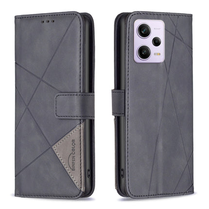 Magnetic Buckle Rhombus Texture Leather Phone Case, For Xiaomi Redmi Note 12 Pro 5G Global, For Xiaomi Redmi Note 12 Global