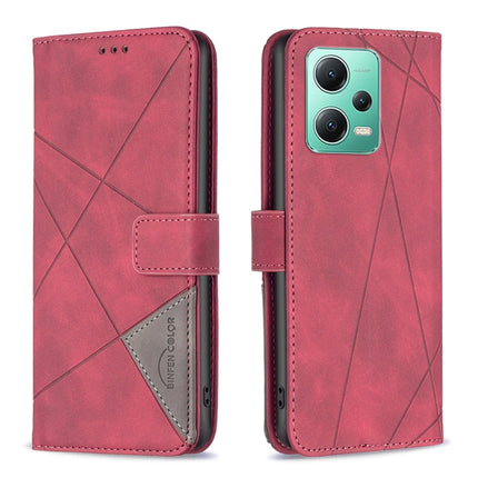 Magnetic Buckle Rhombus Texture Leather Phone Case, For Xiaomi Redmi Note 12 Pro 5G Global, For Xiaomi Redmi Note 12 Global