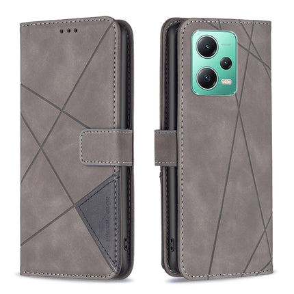 Magnetic Buckle Rhombus Texture Leather Phone Case, For Xiaomi Redmi Note 12 Pro 5G Global, For Xiaomi Redmi Note 12 Global