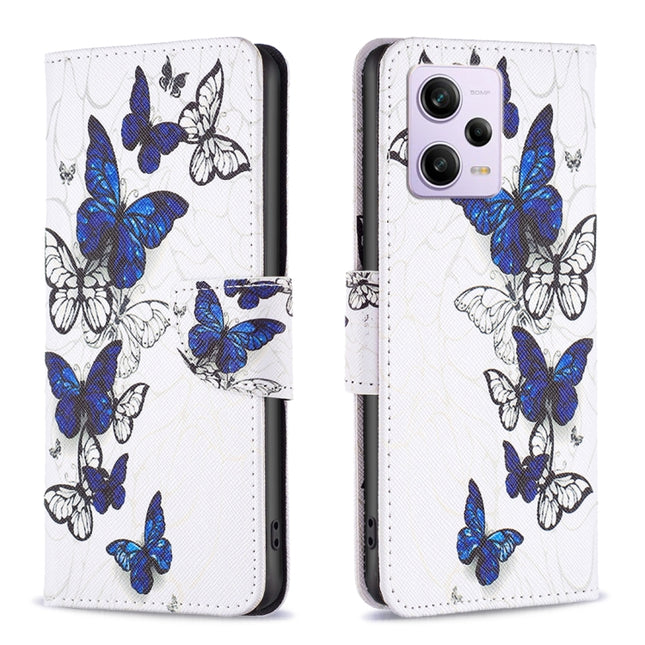Colored Drawing Pattern Leather Phone Case, For Xiaomi Redmi Note 12 Pro 5G Global, For Xiaomi Redmi Note 12 Global