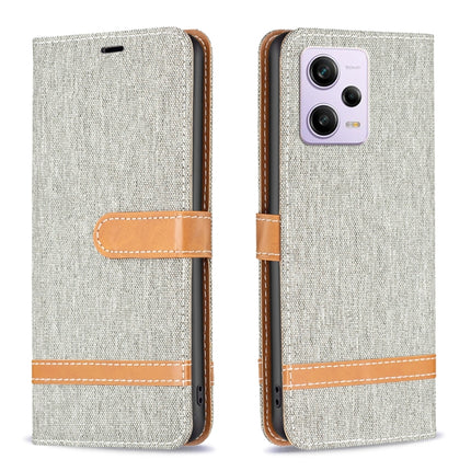 Color Block Denim Texture Leather Phone Case, For Xiaomi Redmi K60 / K60 Pro, For Xiaomi Redmi Note 12 Pro+ Global
