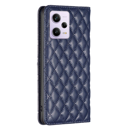 Diamond Lattice Magnetic Leather Flip Phone Case, For Xiaomi Redmi Note 12 Pro 5G Global, For Xiaomi Redmi Note 12 Global