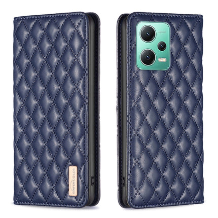 Diamond Lattice Magnetic Leather Flip Phone Case, For Xiaomi Redmi Note 12 Pro 5G Global, For Xiaomi Redmi Note 12 Global