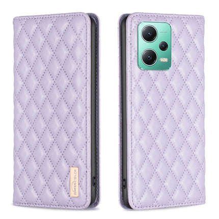 Diamond Lattice Magnetic Leather Flip Phone Case, For Xiaomi Redmi Note 12 Pro 5G Global, For Xiaomi Redmi Note 12 Global